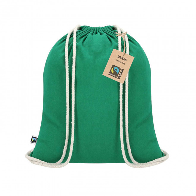 SAC A DOS CORDE PERSONNALISABLE 'PAPEYFAIRTRADE' - vert