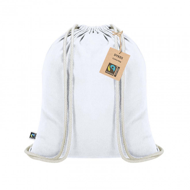 SAC A DOS CORDE PERSONNALISABLE 'PAPEYFAIRTRADE' - blanc