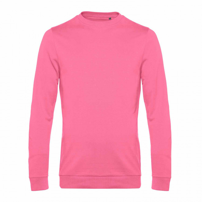 SWEAT COL ROND HOMME PERSONNALISABLE 'TERRY' - fuchsia
