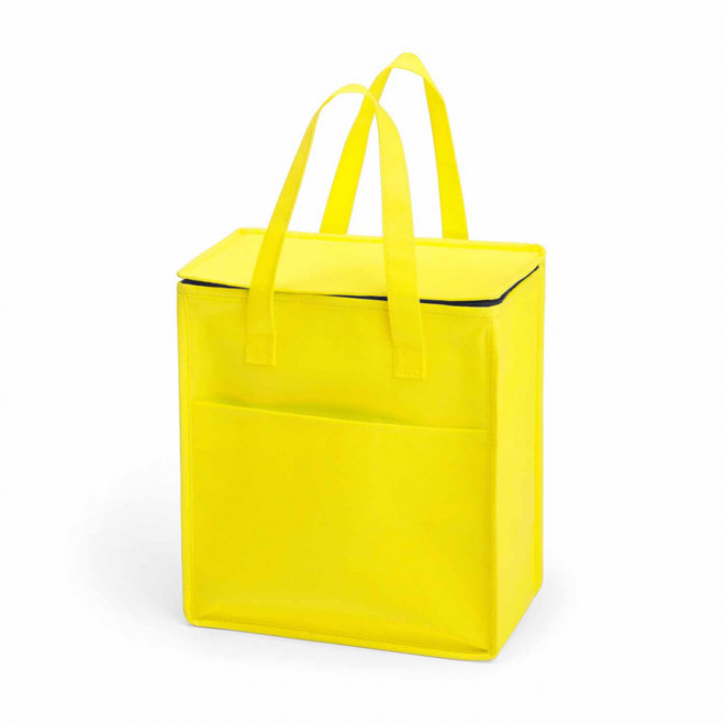 SAC ISOTHERME NON TISSE PERSONNALISABLE 'MALIKTA FLASHY' - jaune