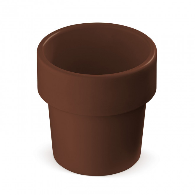 MUG EN PLASTIQUE EMPILABLE PERSONNALISABLE 240ML 'MARIO' - marron