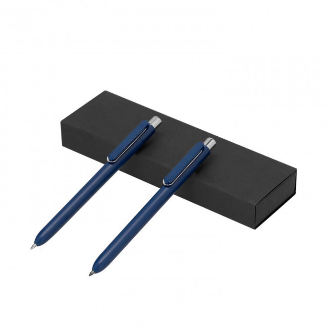 PARURE RECYCLEE PERSONNALISEE 'BASILE' - bleu marine