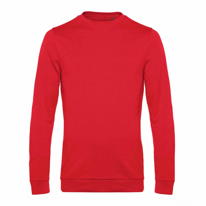 SWEAT COL ROND HOMME PERSONNALISABLE 'TERRY' - rouge