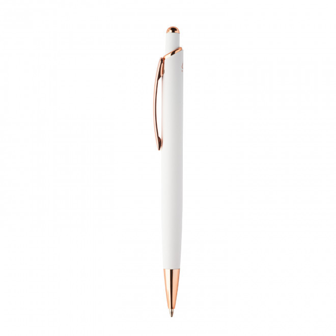 STYLO PERSONNALISABLE EN ALUMINIUM RECYCLE 'QUEEN' - blanc