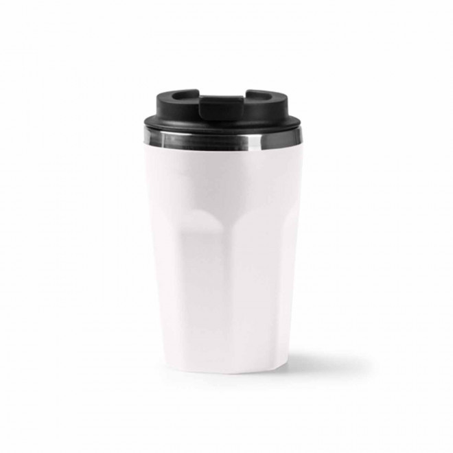 MUG ISOTHERME 400ML PERSONNALISABLE 'DODMAC' - blanc