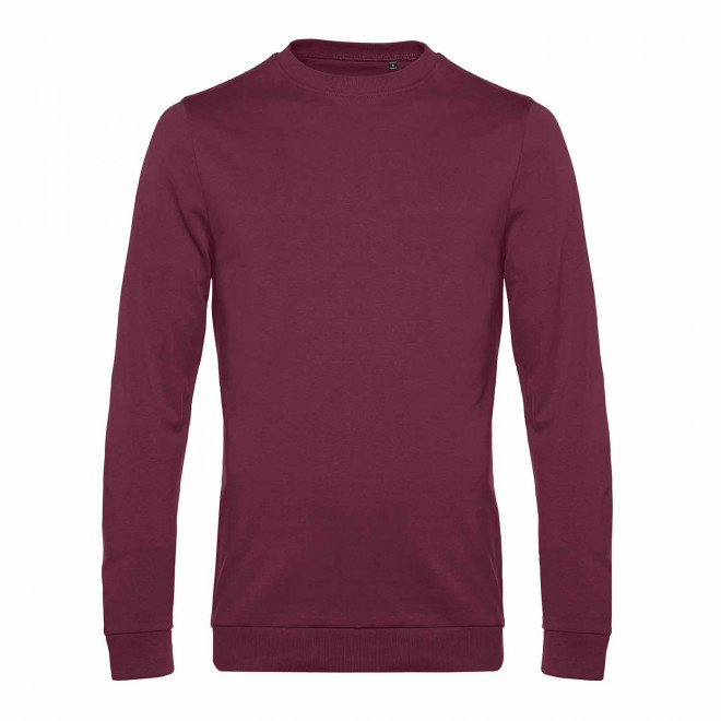 SWEAT COL ROND HOMME PERSONNALISABLE 'TERRY' - bordeaux
