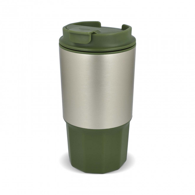 MUG ISOTHERME PLASTIQUE 450ML PERSONNALISABLE 'DODMAC' - vert olive