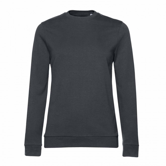 SWEAT COL ROND FEMME PERSONNALISABLE 'TERRY' - gris anthracite