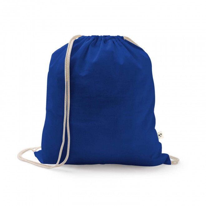 SAC A DOS CORDE RECYCLE PERSONNALISABLE 'PAPEY RECYCLE' - bleu