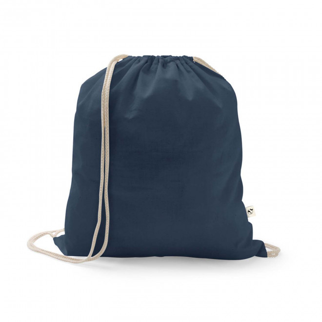 SAC A DOS CORDE RECYCLE PERSONNALISABLE 'PAPEY RECYCLE' - bleu marine