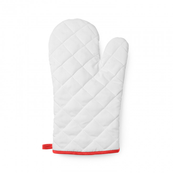 MANIQUE POLYESTER DE CUISINE PERSONNALISEE 'CHEFI BLANC' - rouge