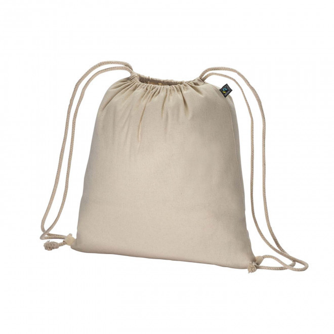 SAC A DOS CORDE COTON PERSONNALISABLE 'RHIDA FAIRTRADE' - écru