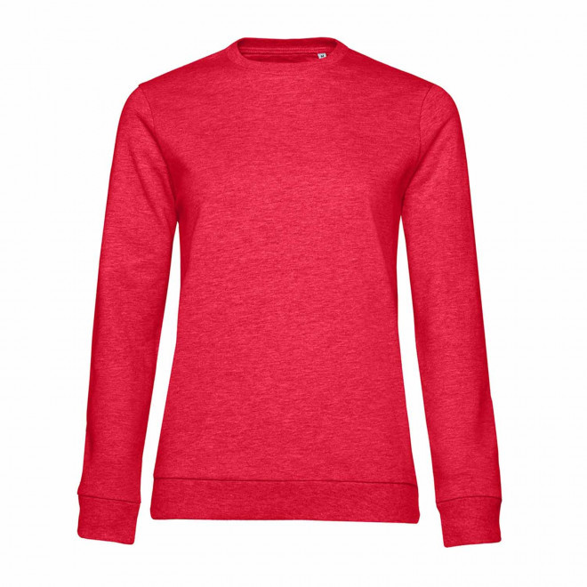 SWEAT COL ROND FEMME PERSONNALISABLE 'TERRY' - rouge chiné