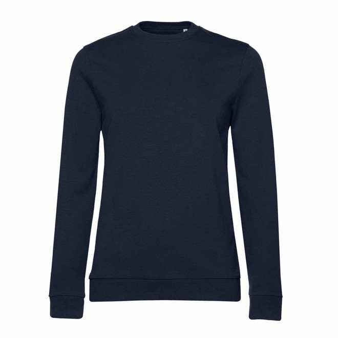 SWEAT COL ROND FEMME PERSONNALISABLE 'TERRY' - bleu marine