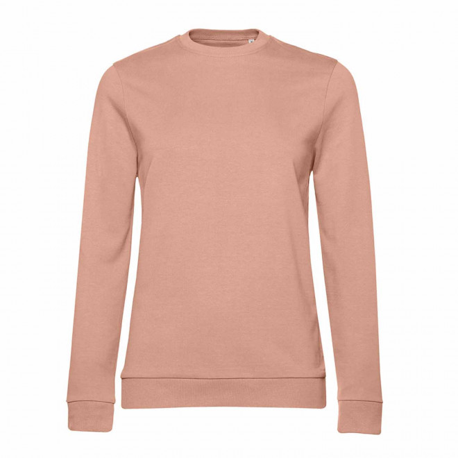 SWEAT COL ROND FEMME PERSONNALISABLE 'TERRY' - rose pâle