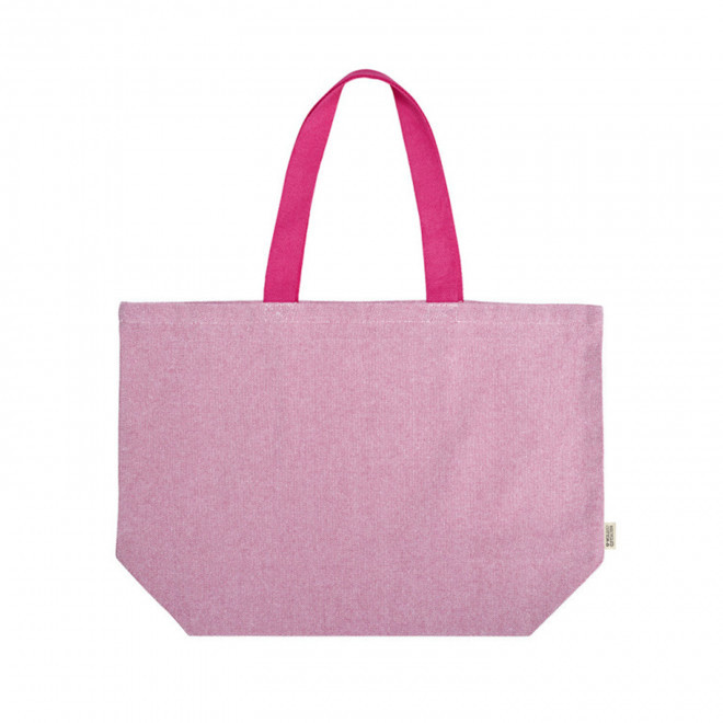SAC XXL EN COTON RECYCLE PERSONNALISE 'SANTA BARBARA' - rose