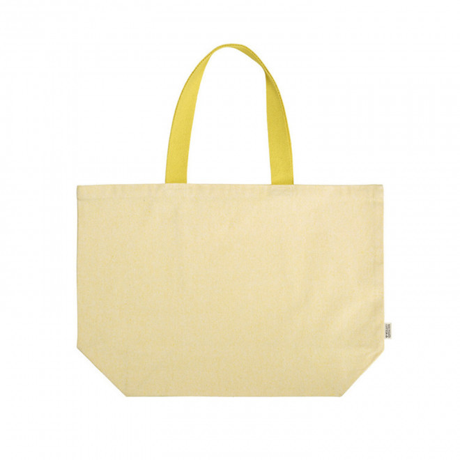 SAC XXL EN COTON RECYCLE PERSONNALISE 'SANTA BARBARA' - jaune