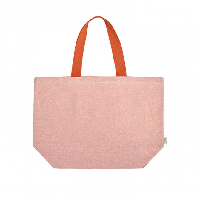 SAC XXL EN COTON RECYCLE PERSONNALISE 'SANTA BARBARA' - orange