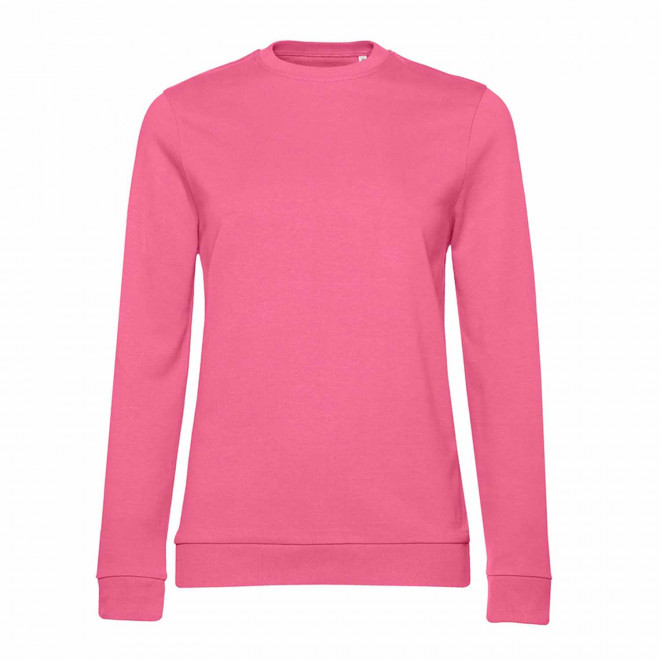 SWEAT COL ROND FEMME PERSONNALISABLE 'TERRY' - fuchsia