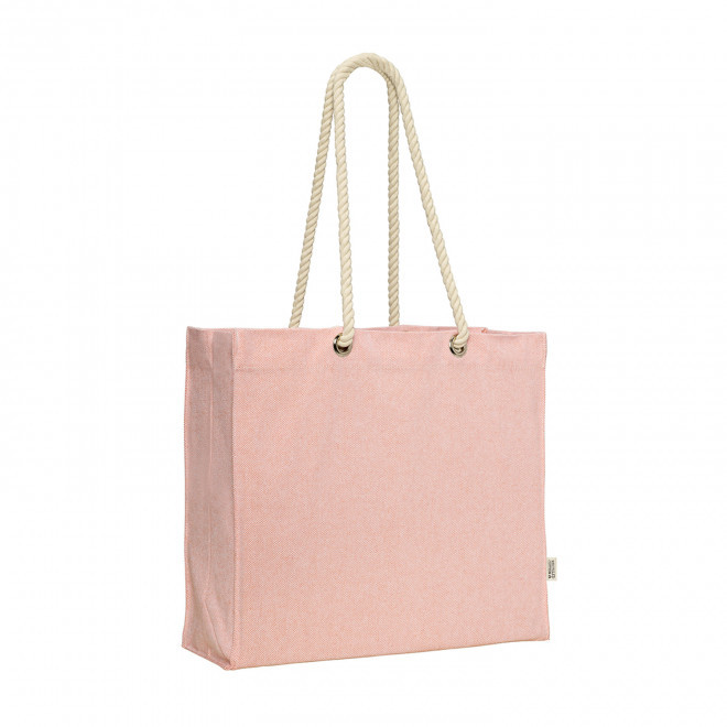 SAC DE PLAGE EN COTON RECYCLE PERSONNALISABLE 'BAYSIDE' - rouge