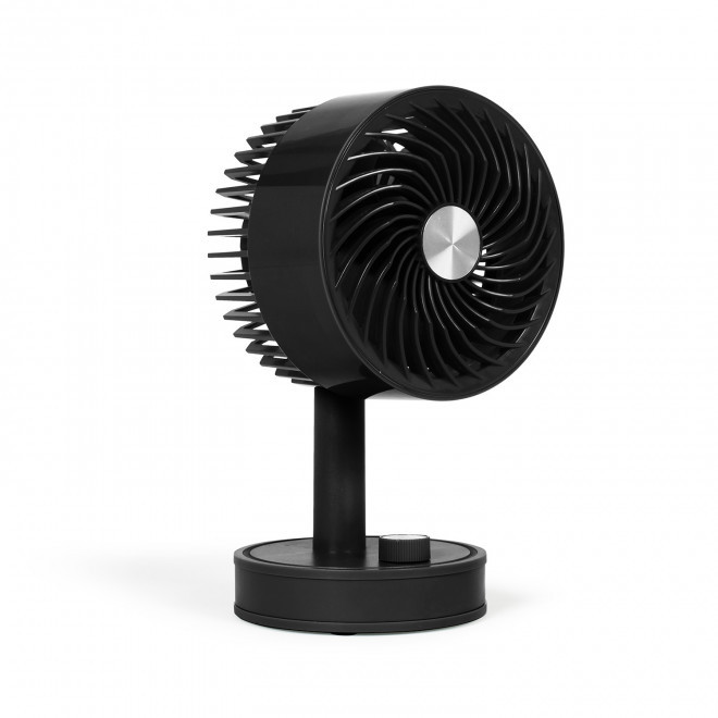 VENTILATEUR DE TABLE RECHARGEABLE PERSONNALISE 'VENTTA' - noir