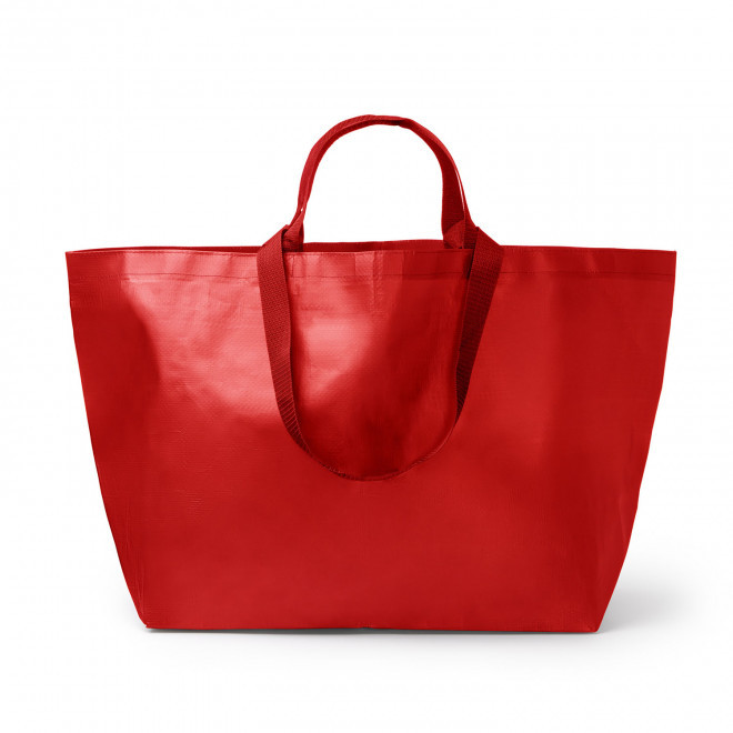 SAC EN PP LAMINE DOUBLE ANSES PERSONNALISE 'PESCARU' - rouge