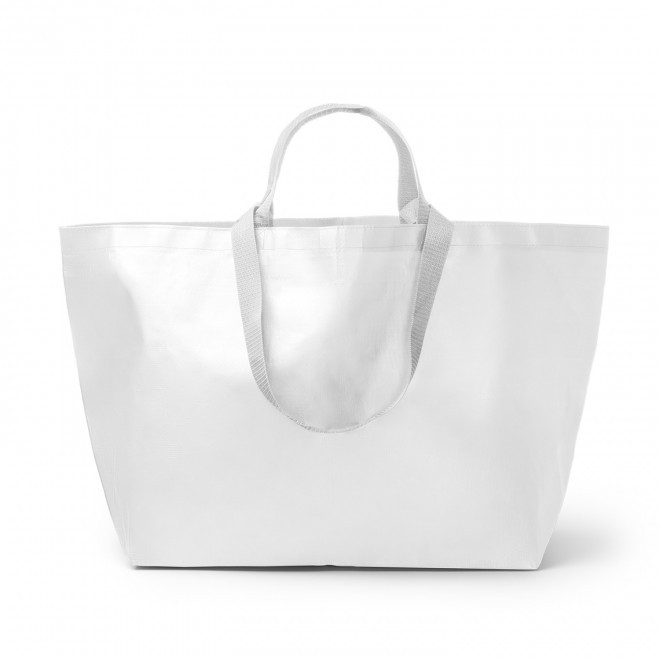 SAC EN PP LAMINE DOUBLE ANSES PERSONNALISE 'PESCARU' - blanc