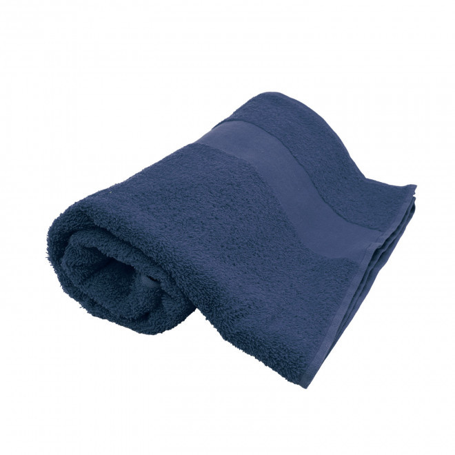 SERVIETTE EPONGE PERSONNALISEE 'LIBERON 70X140' - bleu marine