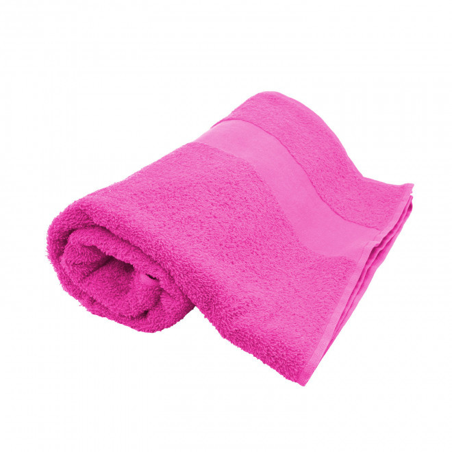 SERVIETTE EPONGE PERSONNALISEE 'LIBERON 70X140' - rose