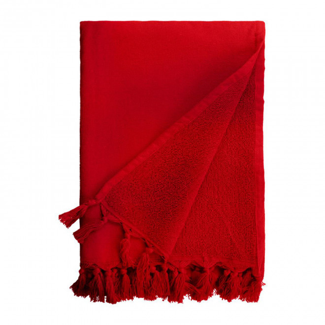 SERVIETTE EPONGE PERSONNALISABLE 'SAONA 80x160' - rouge