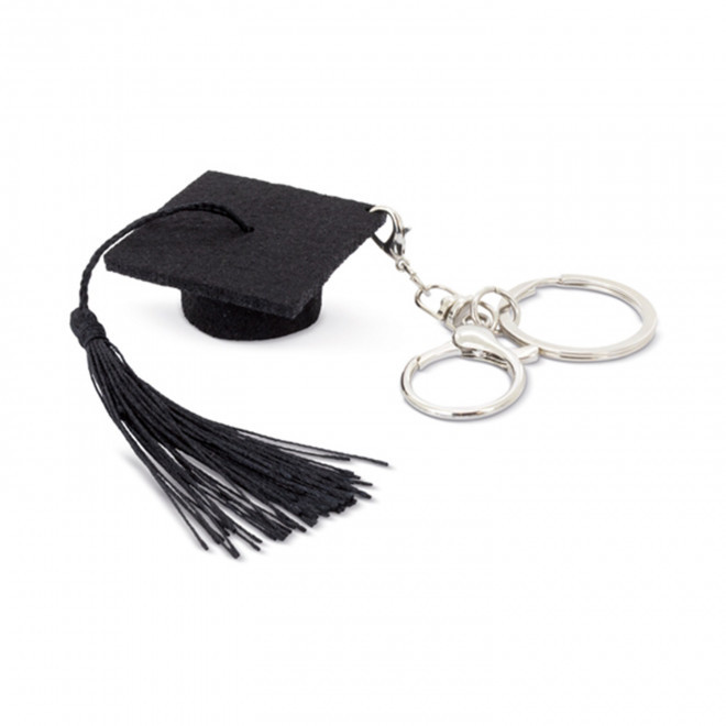 PORTE CLE CHAPEAU DIPLOMATION PERSONNALISABLE 'MASTER' - noir