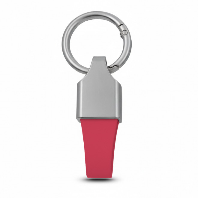 PORTE CLE AUTOMOBILE EN PU PERSONNALISABLE 'ZELIOS' - rouge framboise