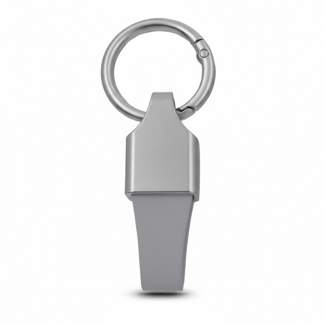 PORTE CLE AUTOMOBILE EN PU PERSONNALISABLE 'ZELIOS' - gris clair