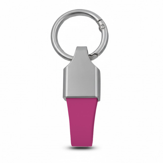PORTE CLE AUTOMOBILE EN PU PERSONNALISABLE 'ZELIOS' - rose
