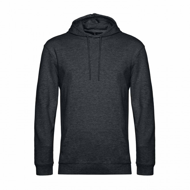 SWEAT CAPUCHE MIXTE PERSONNALISABLE 'TERRY' - noir chiné