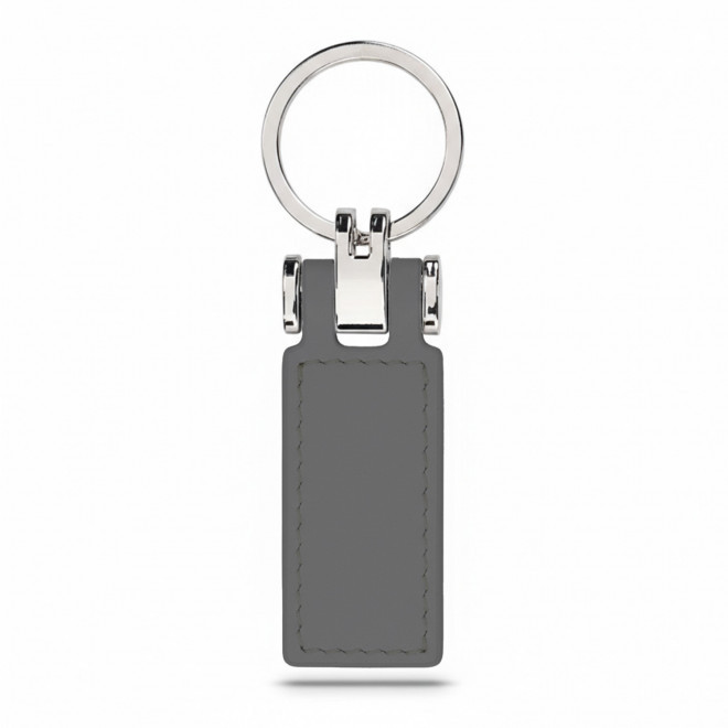 PORTE CLE AUTOMOBILE EN PU PERSONNALISABLE 'ZELIAS' - gris foncé