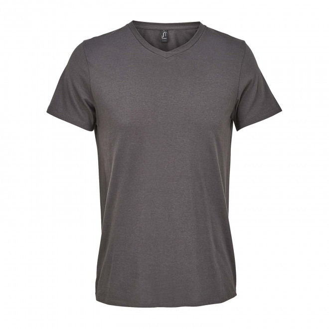 TEE-SHIRT MIXTE COULEUR PERSONNALISABLE 'REGENT V' - gris foncé