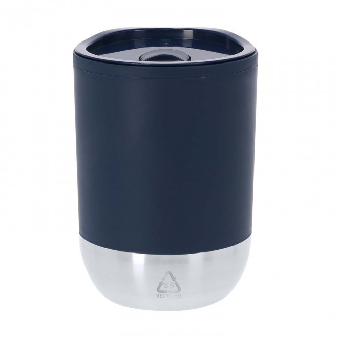 MUG ISOTHERME PERSONNALISE EN PP ET ACIER 300ML 'GOUGO' - bleu marine