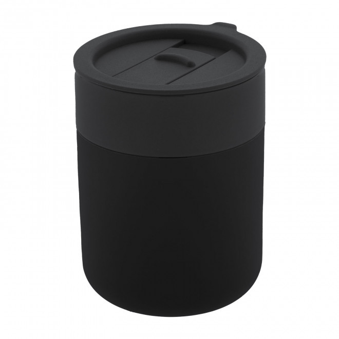 MUG PERSONNALISE EN CERAMIQUE ET SILICONE 'CERAMU'  - noir