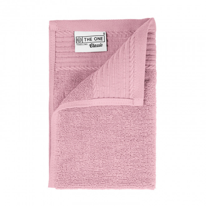 SERVIETTE PUBLICITAIRE COTON 'PUREL 30X50' - rose clair