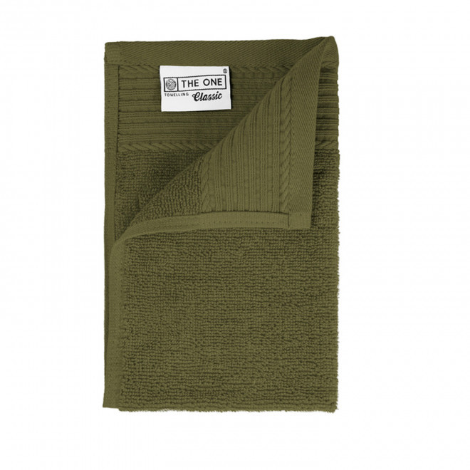 SERVIETTE PUBLICITAIRE COTON 'PUREL 30X50' - vert olive