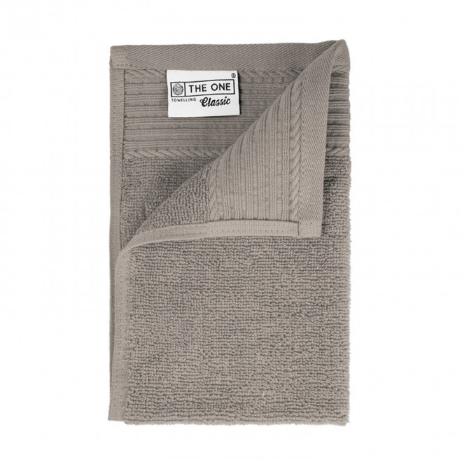SERVIETTE PUBLICITAIRE COTON 'PUREL 30X50' - taupe