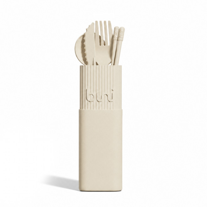 SET DE COUVERTS PERSONNALISABLE 'BINIKIT' - crème
