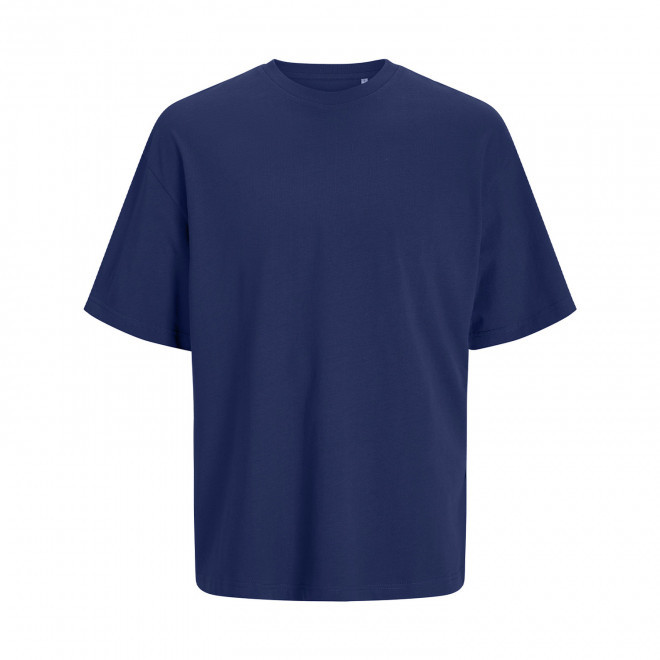TEE-SHIRT MIXTE OVERSIZE PERSONNALISE 'JACKTO' 180G/M2 - bleu foncé