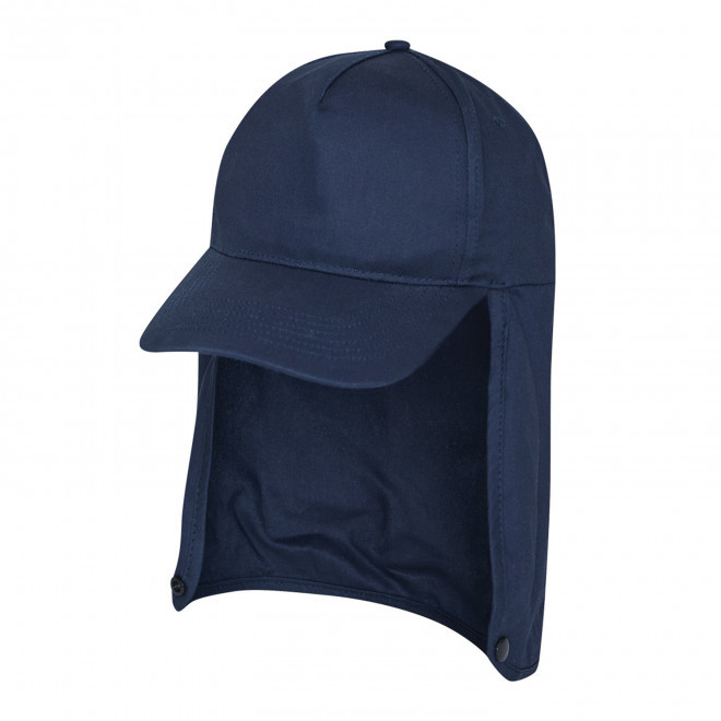 CASQUETTE PERSONNALISABLE PROTEGE-NUQUE 'PROTECT' - bleu marine