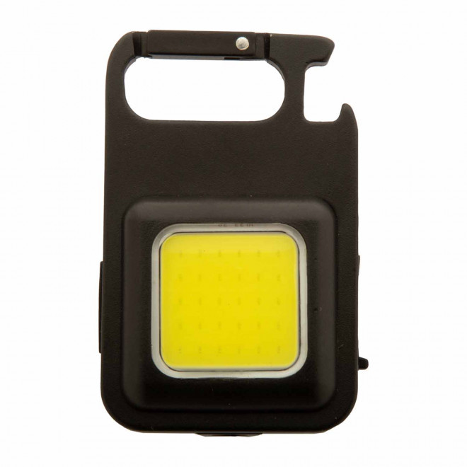 LAMPE DE POCHE RECHARGEABLE PERSONNALISEE 'COBA MOUSQUETON' - noir