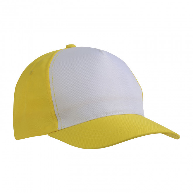 CASQUETTE PERSONNALISABLE 5 PANS 'COLORCAP DUO' - jaune