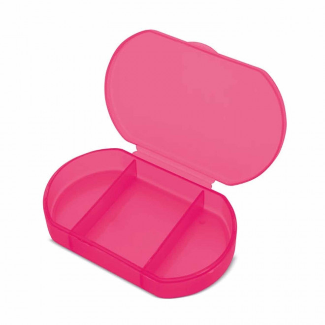 PILULIER JOURNALIER 3 COMPARTIMENTS PERSONNALISABLE 'COMPY' - rose