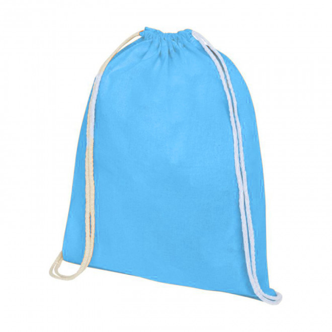 SAC À DOS PUBLICITAIRE EN COTON BIO 140 GR/M² 'PAPEY' - bleu clair