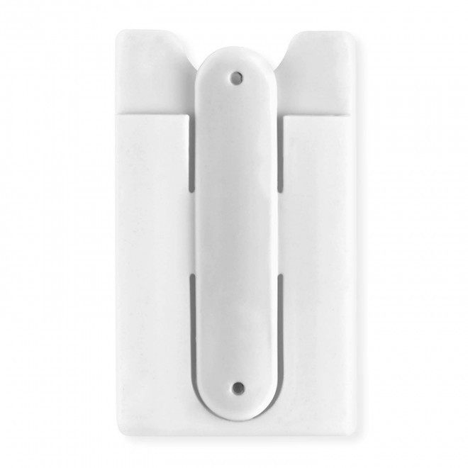 PORTE CARTE PERSONNALISABLE SUPPORT TEL 'SKELBO' - blanc